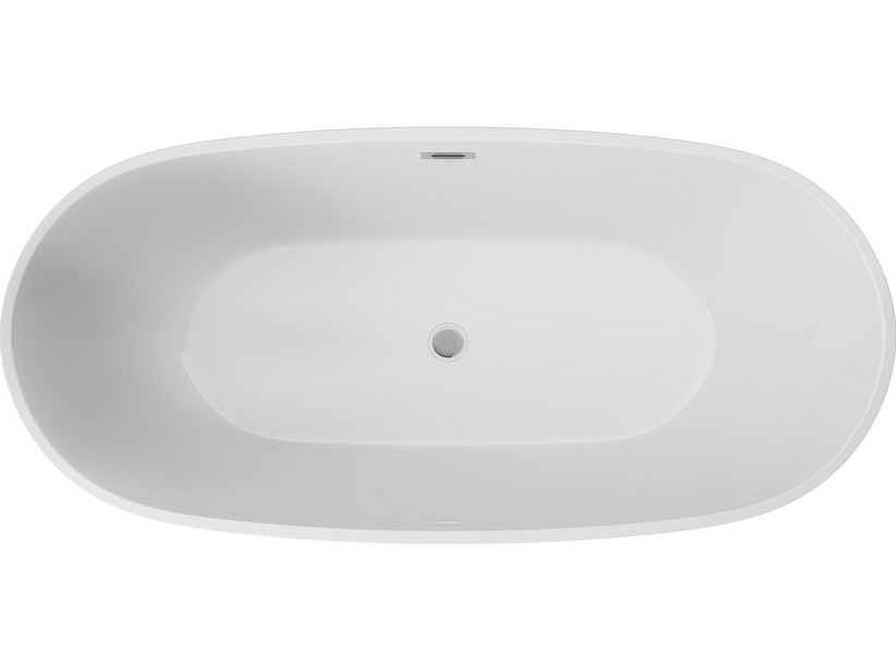Freistehende Badewanne mit Füßen Alpinia cm 150x73,5x58 Weiß glänzend | IperCeramica