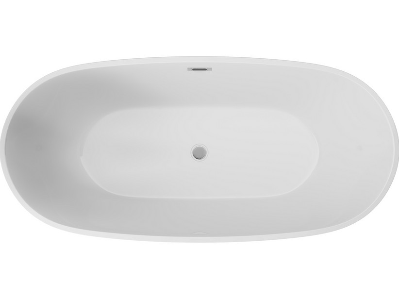 Freistehende Badewanne mit Füßen Alpinia cm 170x80x58 Weiß glänzend | IperCeramica