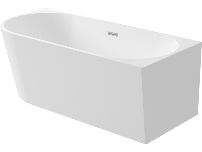 Rechte Eckbadewanne mit Füßen Silia cm 150x75x58 Weiß glänzend | IperCeramica