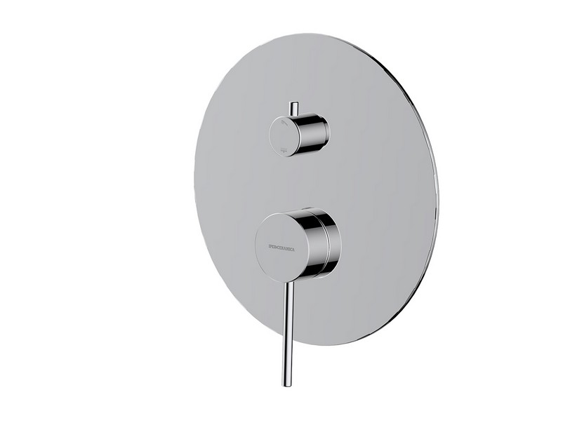 Blende für Duscharmatur einbau 2 Wege Spring Edelstahl 304 Chrom | IperCeramica