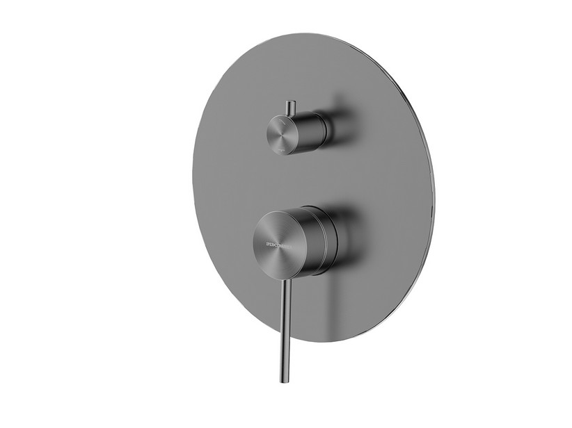 Blende für Duscharmatur einbau 2 Wege Spring Edelstahl 304 Gun Metal | IperCeramica
