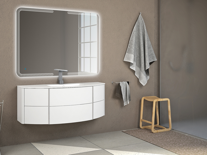 Badmöbel Olas 120cm Unterbau und Waschbecken Weiß matt | IperCeramica Badmöbel Olas 120cm Unterbau und Waschbecken Weiß matt | IperCeramica