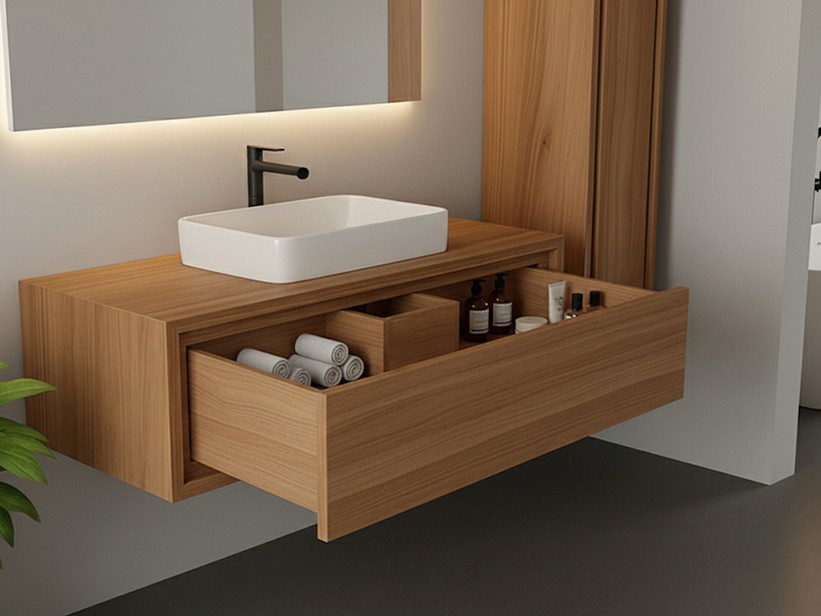 Waschbeckenunterbau Osaka 90 cm Teak | IperCeramica Waschbeckenunterbau Osaka 90 cm Teak | IperCeramica