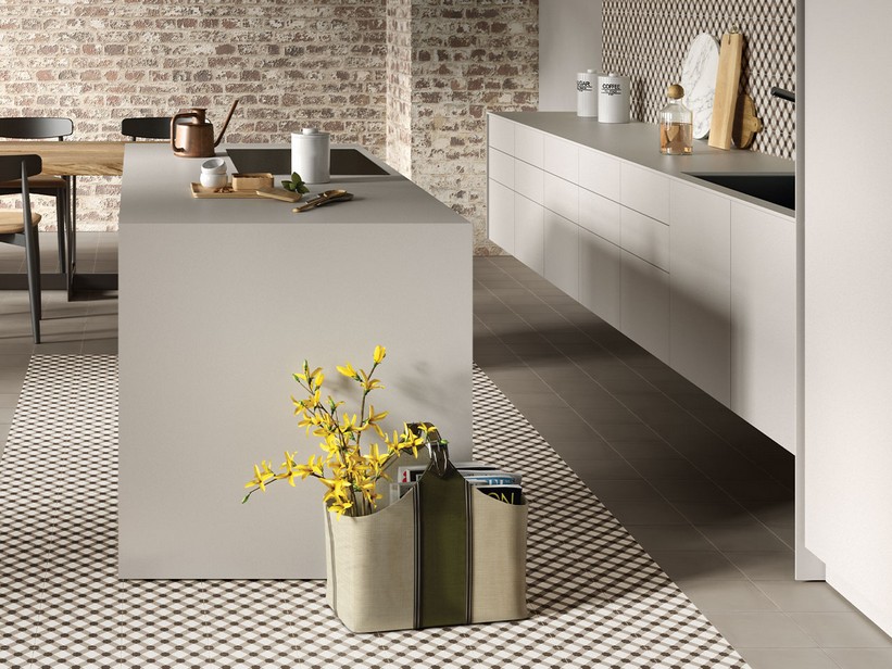 Fliese Interni Deco Stella 20X20 Feinsteinzeug Zementoptik Dekoriert | IperCeramica