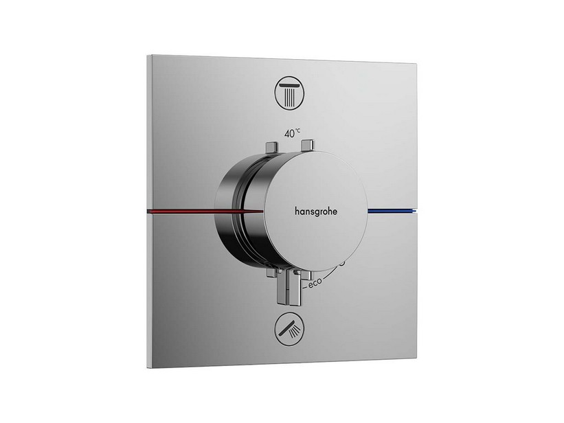 Mischer Duscharmatur-Platte unterputz Hansgrohe Showerselect Square 2 Wege | IperCeramica