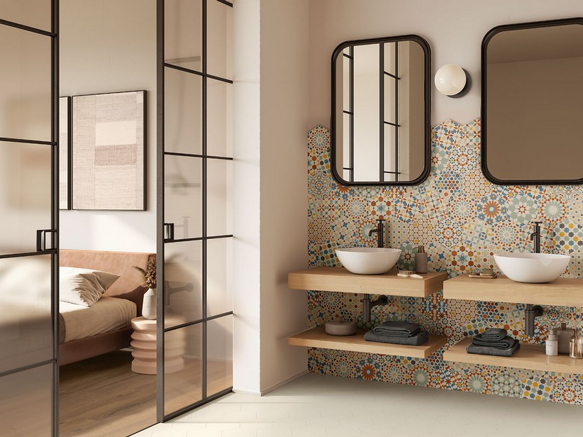 Fliese Six Deco Marrakech Color sechseckig 21x18,2 Dekoriertes Feinsteinzeug | IperCeramica